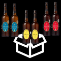 Colis panaché "LES TRADITIONELLES" 6 bouteilles 75cl : 2 Blanche - 2 Blonde - 2 Ambrée